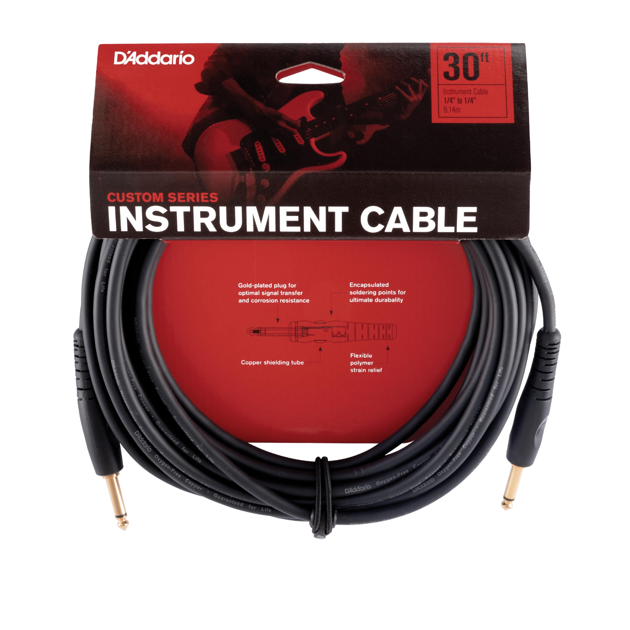 Amazon.com: D'Addario Guitar Cable - Guitar Lead - Shielded Ends
