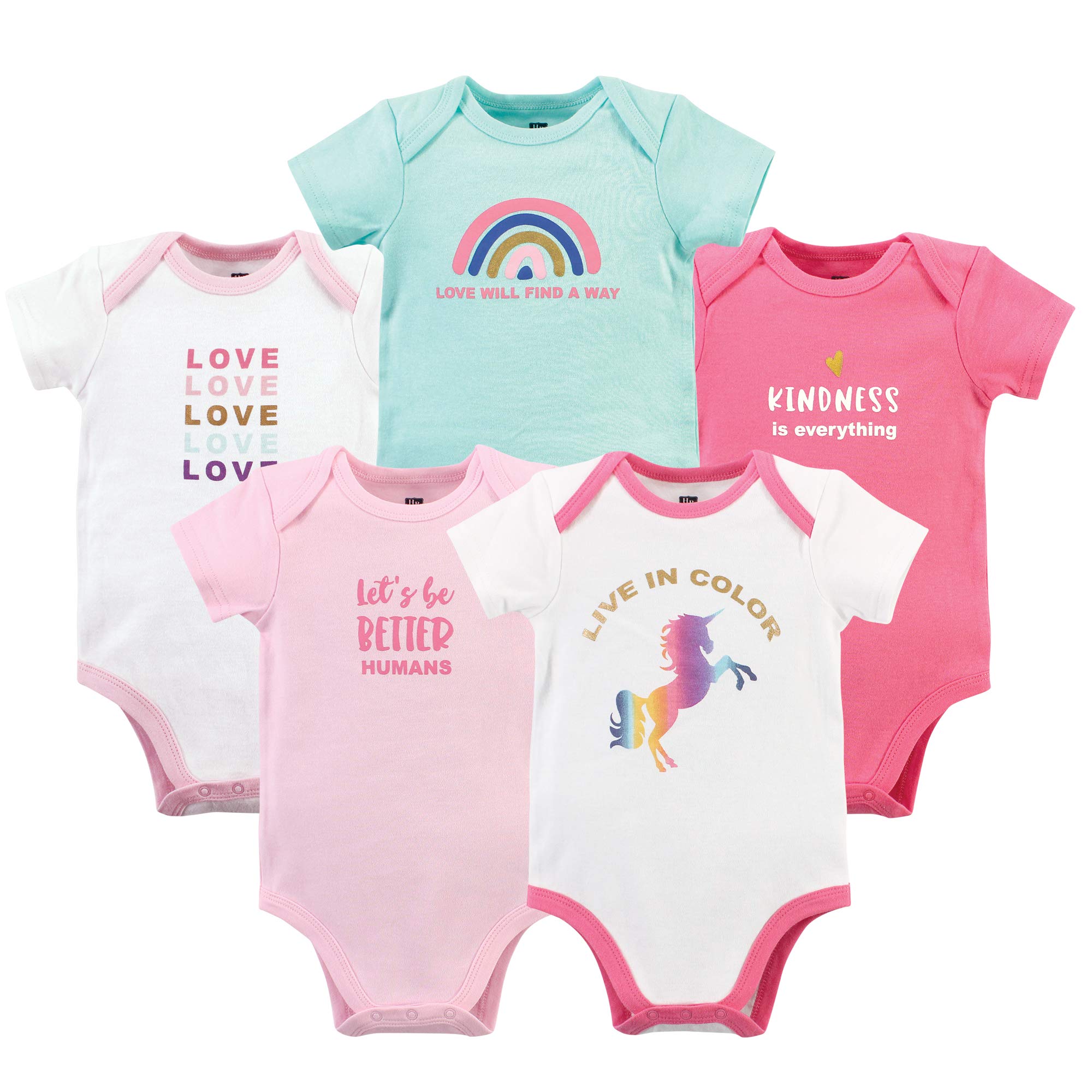 Hudson Baby Bawełniane body uniseks dla dzieci, zestaw T-shirtów dla dzieci '6-9 miesięcy'
