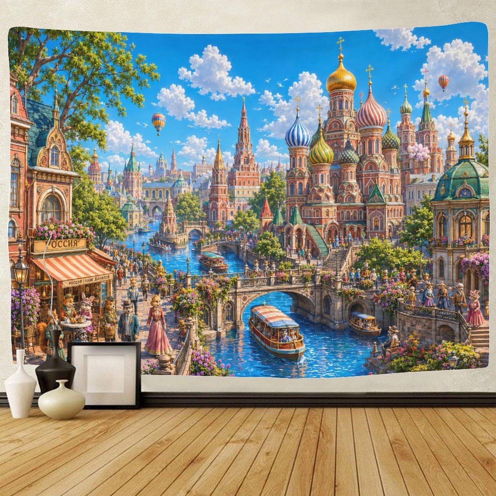 GPMNBCXZK Saint Basil's Cathedra Wall Hanging Decor Wall Art Decor 3D Print Tapestry Tapestries Poster Home Decoration Bedroom College Dorm 150cmx200cm