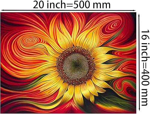 Looenj Kits de pintura de diamante de girasol para adultos principiantes Taladro completo arte de diamante de 16 x 20 pulgadas, kit de flores