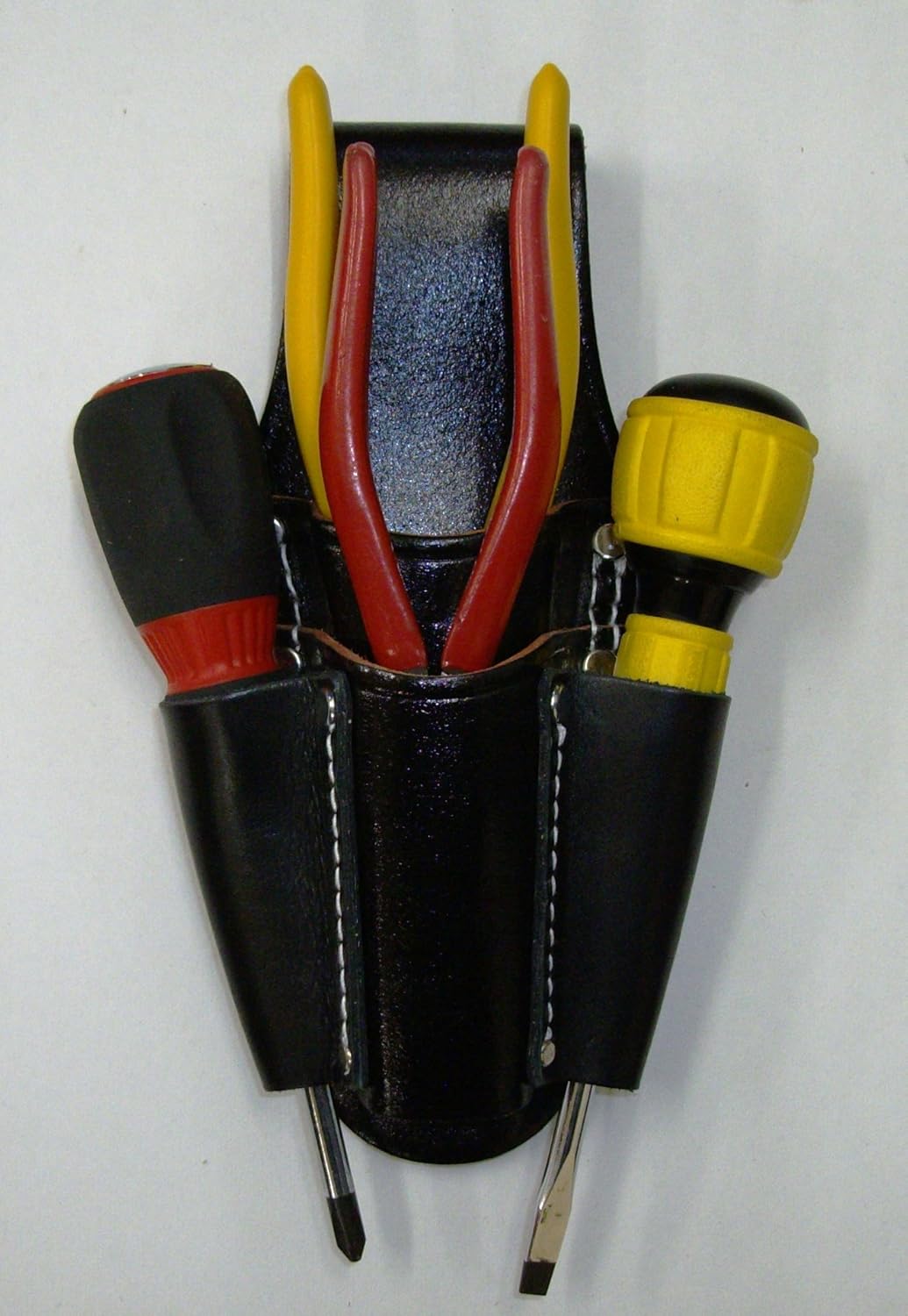 KOZUCHI SP-06 Black Floor Leather Pliers Insert, 2 Tiers, Screwdriver Insert, Double Sewing, Embossed