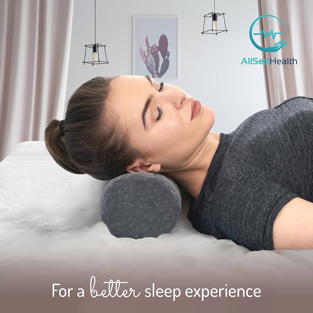 トロール ピロー Amazon.com: AllSett Health Round Cervical Roll Cylinder