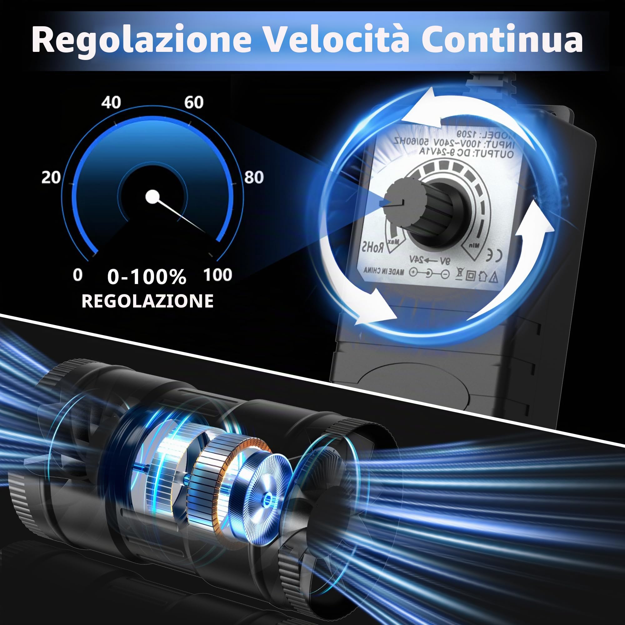 Ventola Aspiratore 100mm,Estrattore Aria 221 m³/h | Presa di Corrente Con Timer, Ritardo e Sensore di Temperatura e Umidità,Per Serra,Tende di Crescita,Coltura Idroponica.
