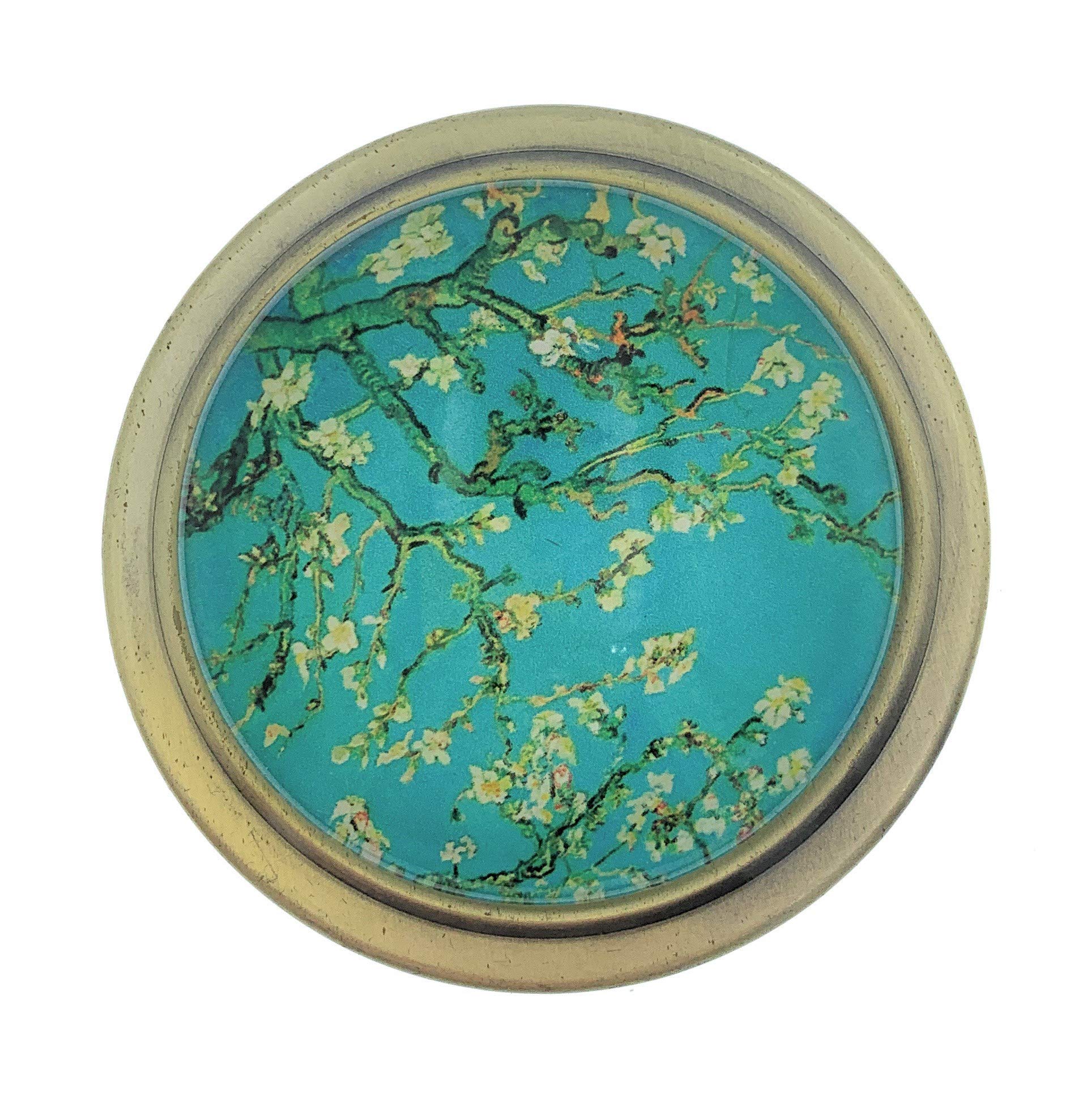 Value Arts Vincent Van Gogh Almond Blossoms Folding Magnifying Glass Paperweight, 2.5 Inches Diameter