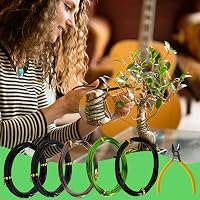 Heveer Bonsai Drót 5 Tekercs 25m Alumínium Növénykötöző Drót Drótcsipesszel 3