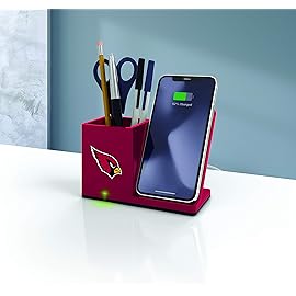 SOAR NFL Wireless Charger and Desktop Organizer, Arizona Cardinals
