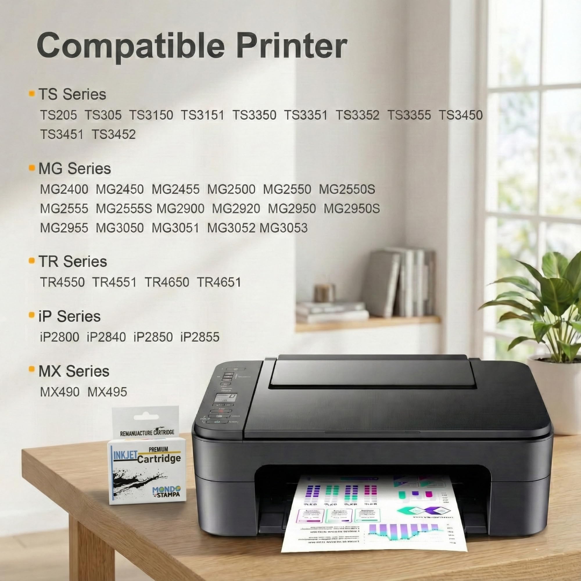 CRTBOTW 545 546 XL Replacement For Canon Pixma MG2550 MG2555 MG2950 MG3050 MX495 MX490 TS3350 TS3150 TS3355 TR4550 PG545 CL546 - View #8