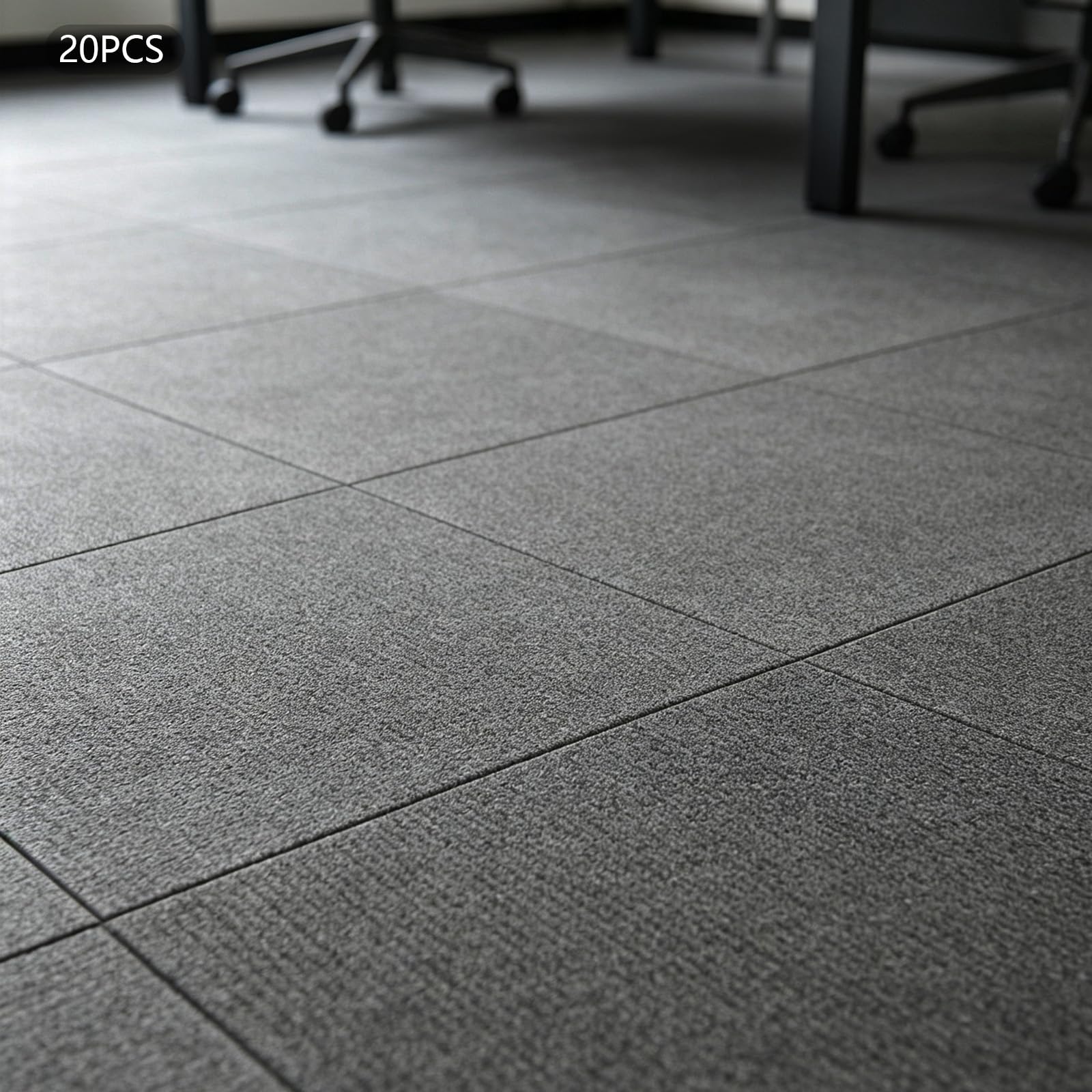 Lot de 20 dalles autocollantes pour moquette - 50 x 50 cm