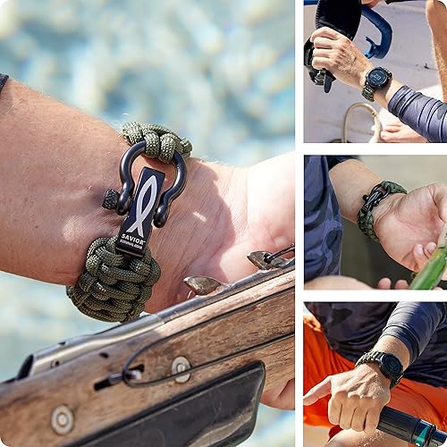 Miniatura 4 de Savior Survival Gear Correa de reloj Paracord de 0.787 in0.866 in con liberación rápida, para hombres y mujeres, correa compatible con varios