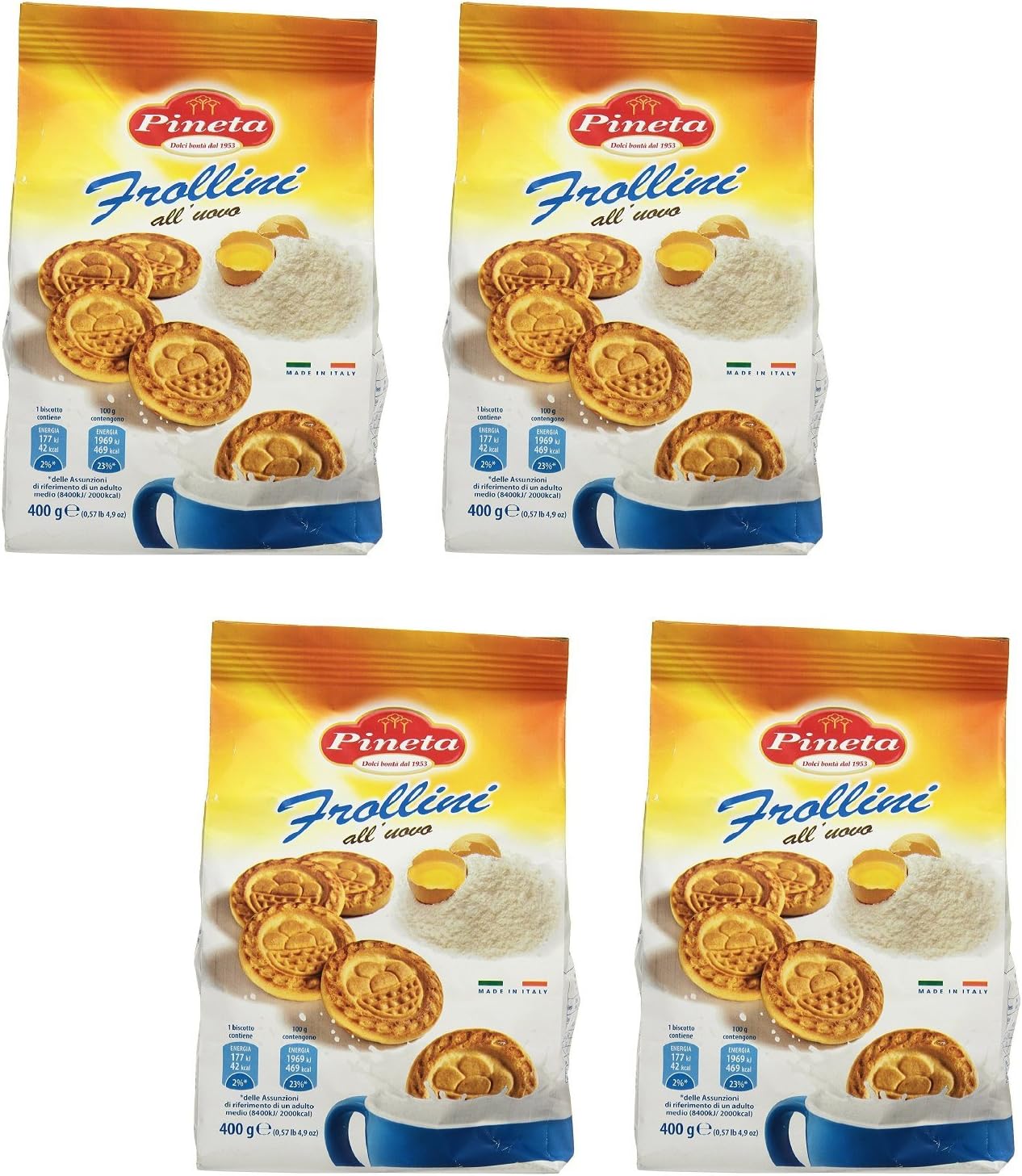 Biscotti - Frollini all`uovo, 4 pack of 400gr