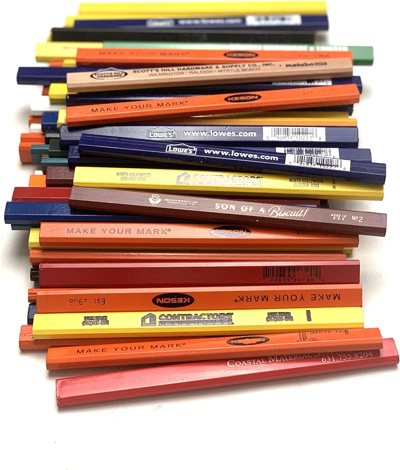72 Carpenter Pencils Random Mis Printed Mixed Prints
