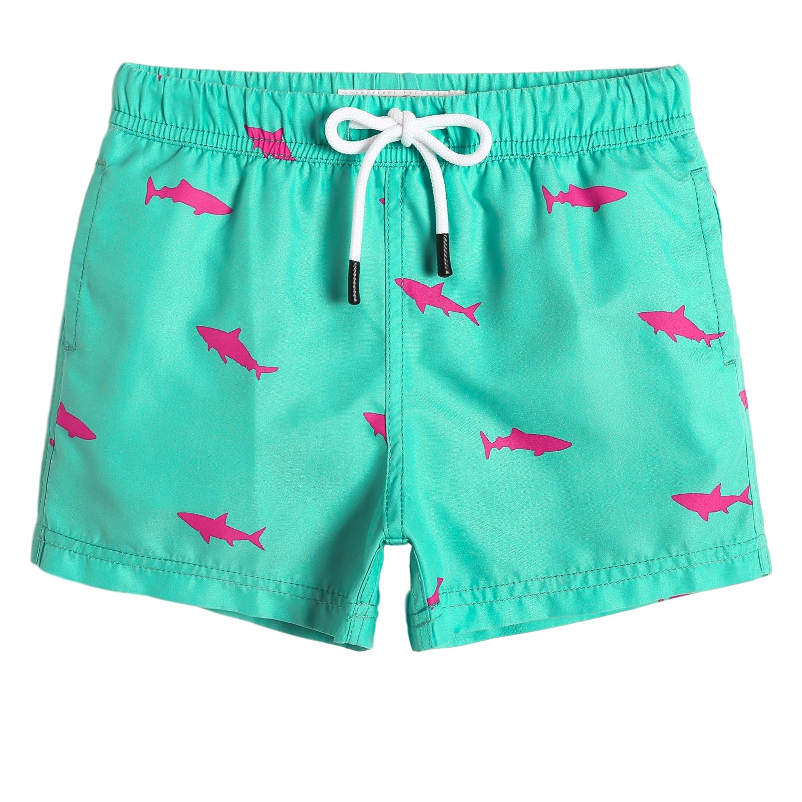 MaaMgic Kleine Jungen Badeshorts Schnelltrocknend Boardshorts mit Mesh-Futter Taschen und Verstellbarem Tunnelzug MEHRWEG