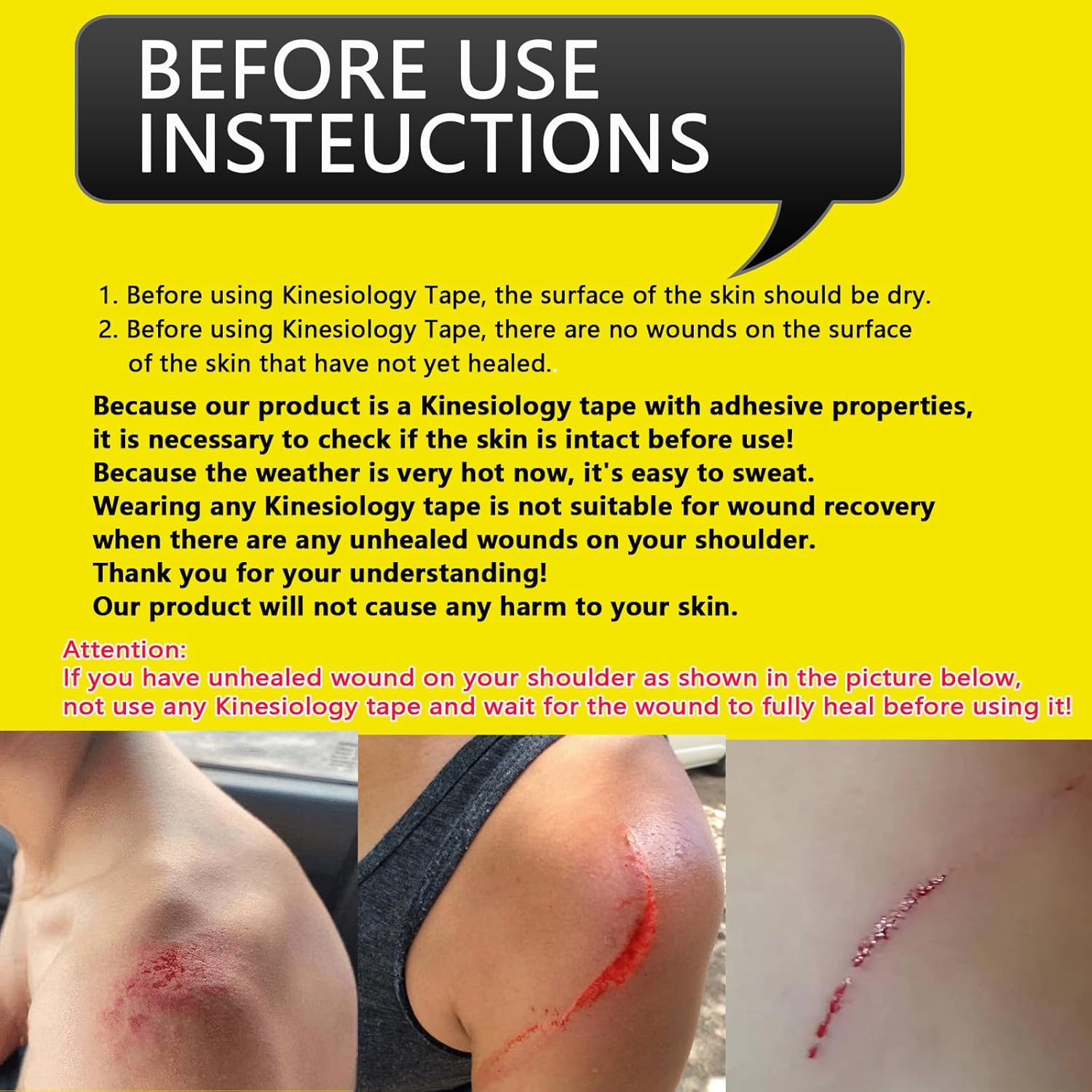 Kinesiology Tape for Shoulder Precut, 12 PCS Shoulder Tape for Pain Relief, Original Cotton Waterproof & Breathable, Enhance Elastic Sports Tape for Pain Support and Muscle Sports(Black) - Image 2