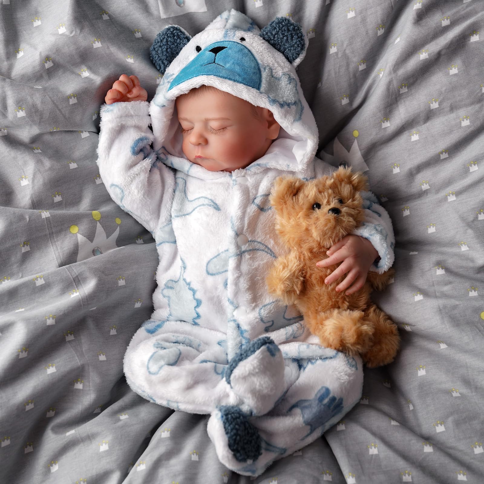 BABESIDE Reborn Dolls Boys 20 Inch Reborn Babies Realistic Sleeping Baby Doll That Look Real Lifelike Newborn Eyes Closed Cloth Body - Image 2