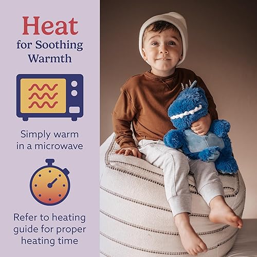Miniatura 4 de warmies Trex - Animales de peluche con peso y aptos para microondas – Peluches térmicos para calidez y comodidad – Bonitos juguetes de felpa suave