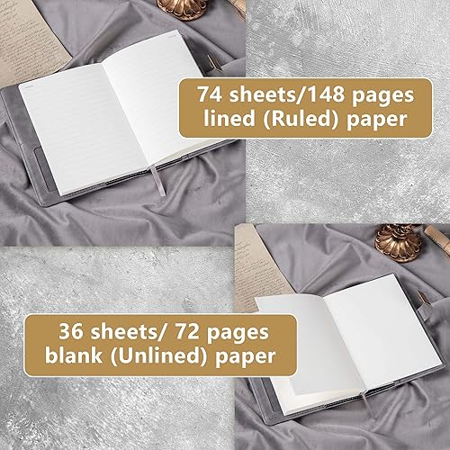 Vista 36 de Dragon - Diario de cuero, cuaderno de tapa dura, diario recargable con cerradura, diario de escritura en papel en línea/en blanco con cerradura