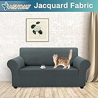 Vista 164 de Asnomy Couch Covers for 3 Cushion Couch Stretch Sofa Covers Slipcovers, Pet Protector Furniture Covers for Dogs Cats Spandex Jacquard Fabric Small