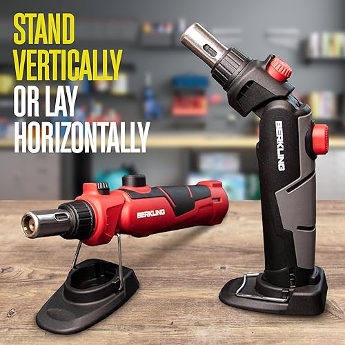 Miniatura 8 de Berkling BSG-2000 - Kit de soplete de soldadura de butano inalámbrico, cabezal ajustable de 5 vías, soldadura multifuncional  Pistola de calor