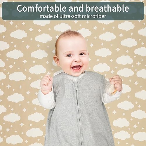 Miniatura 38 de Sábanas de cuna de bebé para niños y niñas, paquete de 2 sábanas ajustables para cuna estándar y colchón de niño pequeño, sábana de microfibra suave