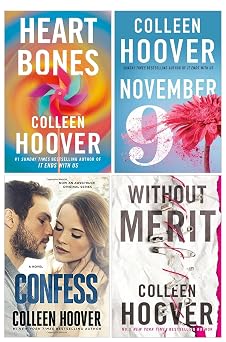 Colleen Hoover Collection 4 Books Set Heart Bones, November 9, Without Merit, Confess