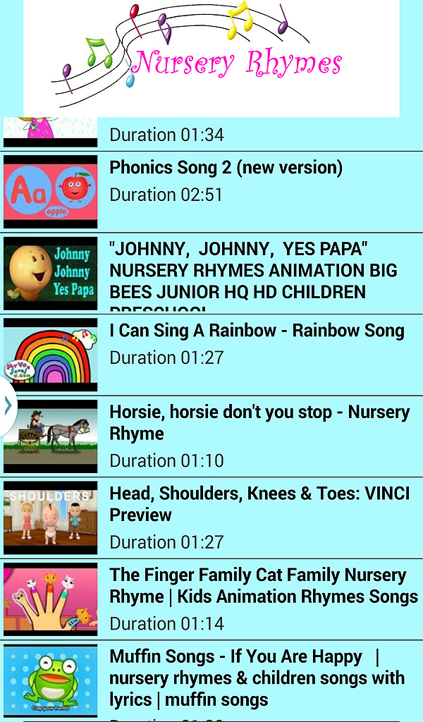 Nursery Rhymes App on Amazon Appstore