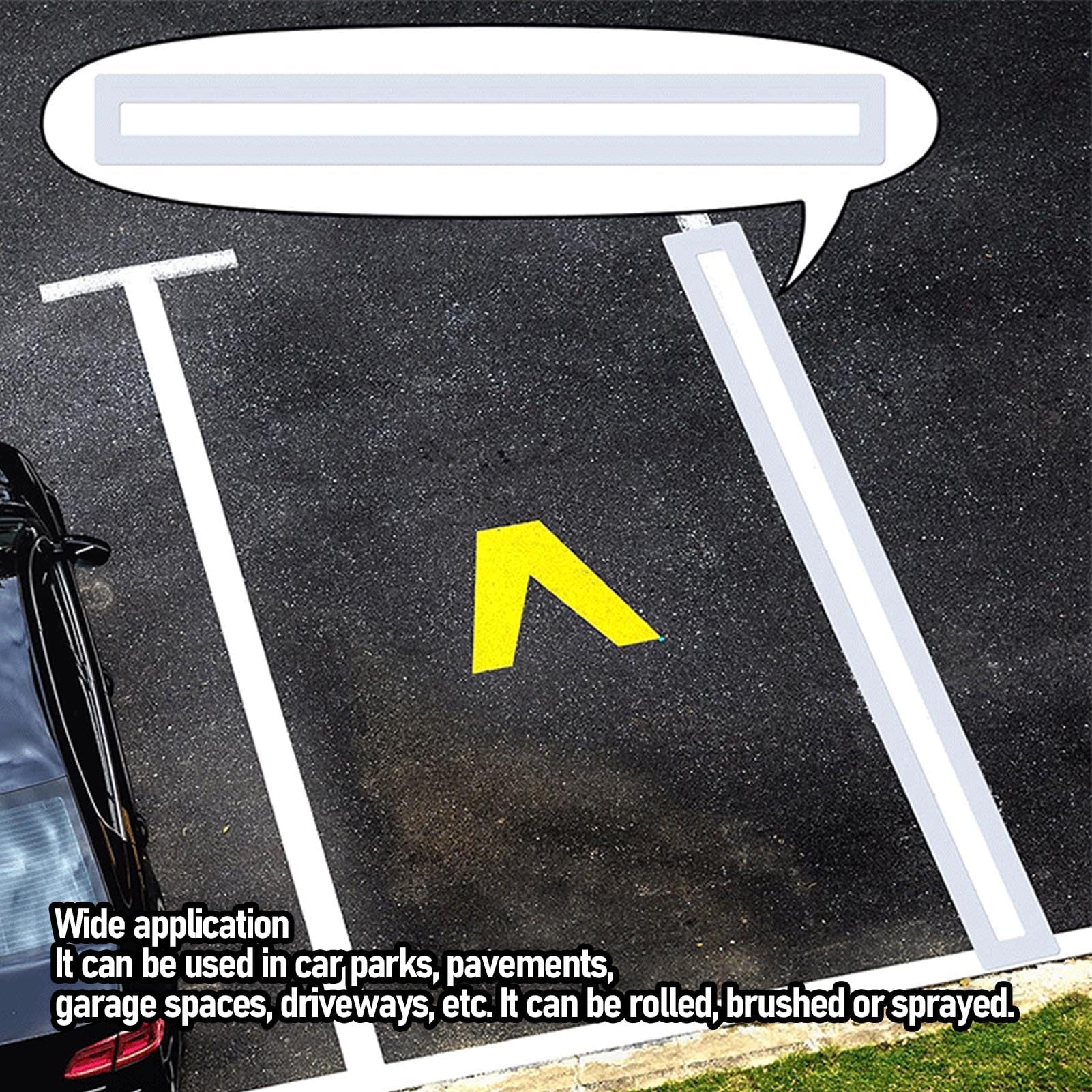 Pongnas Silikon-Parkplatzlinien-Schablonen-Set – Wiederverwendbare 4 Zoll Breite Gerade Linienschablone für Einfahrt, Garage, Gehwegmarkierung – Faltbare Doppelschablone mit Overs