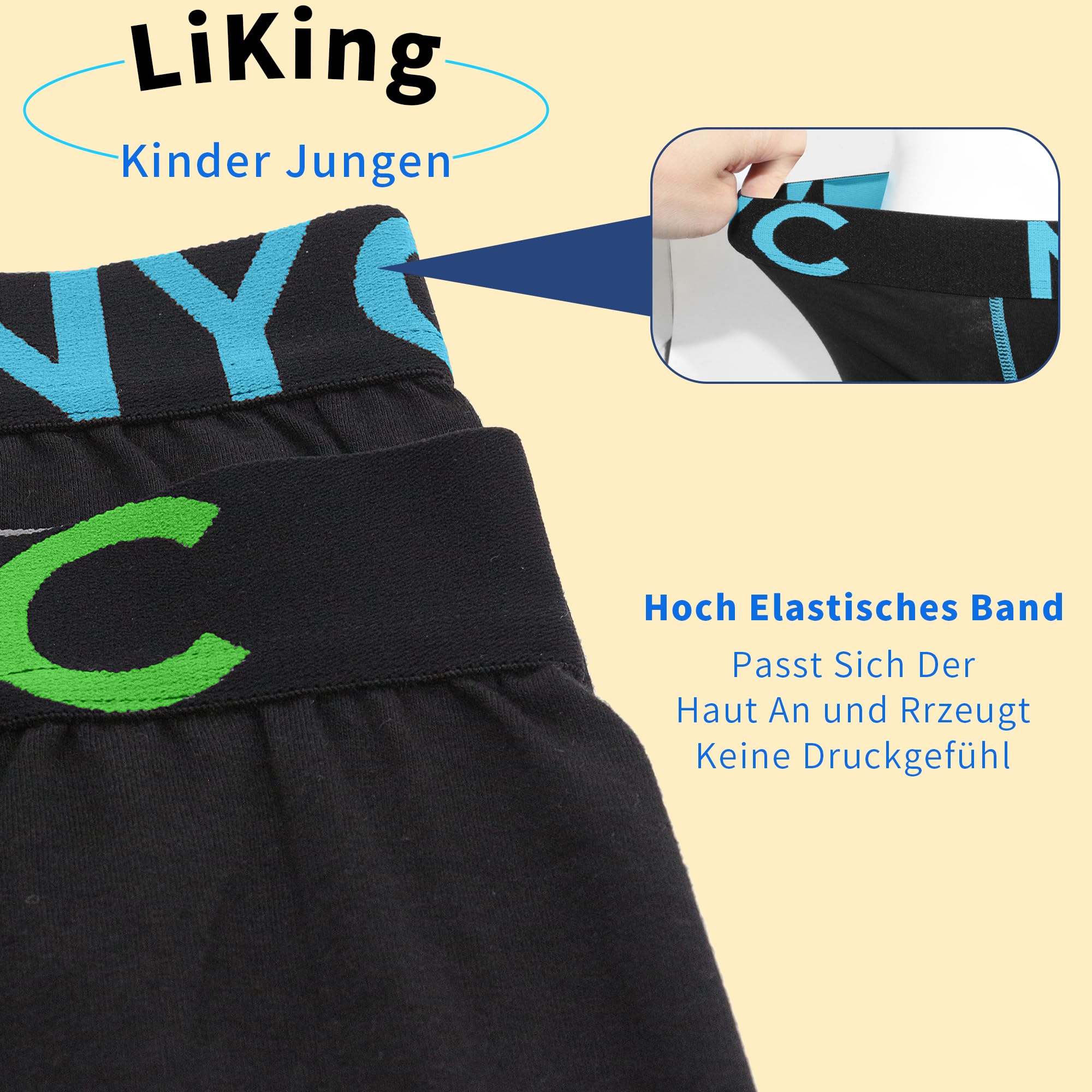 LiKing 2/3 Paquetes de Leggings Ajustados Ropa Interior Deportiva para niños Ropa Interior Deportiva Pantalones de fútbol con Eslogan