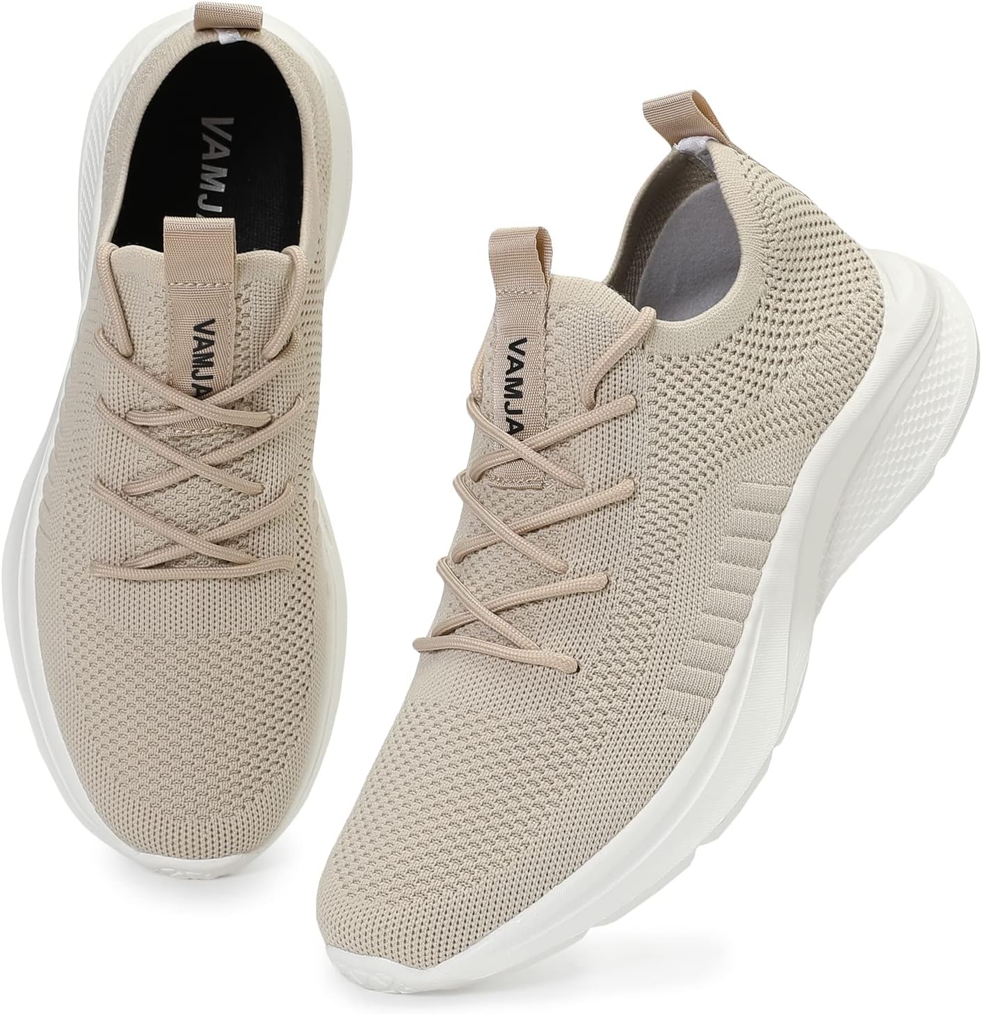 Men's Running Shoes Fashion Sneakers - Lightweight Breathable Flying Knitting Lace Up Mesh Walking Shoes Workout Casual Sports Shoes