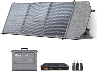 Panel Solar Plegable 100w monocristalino portátil, Células Tipo N Módulo Solar Plegable Portátil Plegable, impermeable, ideal para embarcaciones, camping, caravanas o autocaravanas