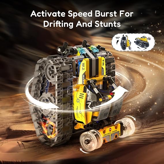 IKUPER STEM Robot Building Kit for Kids Boys Aged 6-12 | Remote & App Controlled Toy Set, Creative Gifts for Christmas & Birthday, Build 6-in-1 Model with 631 Pieces