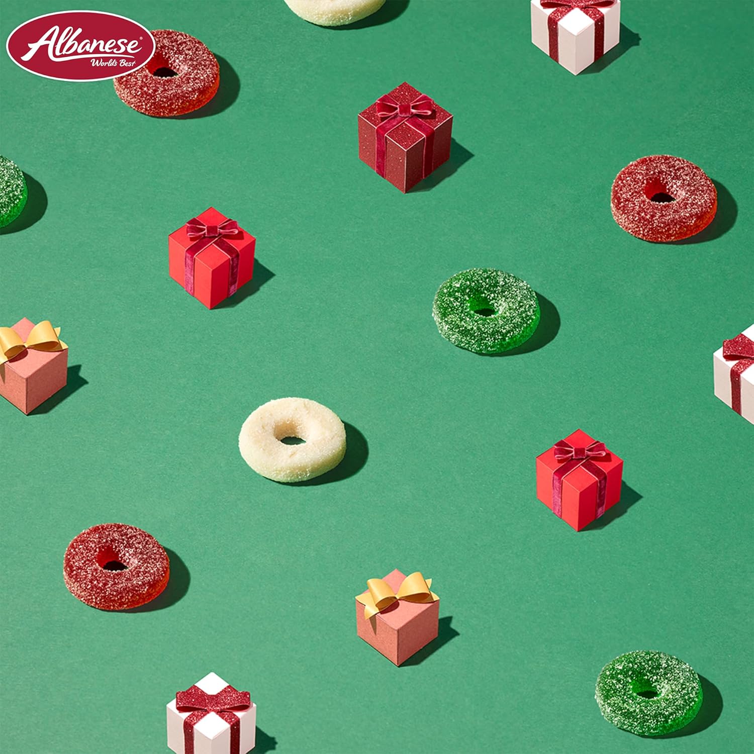 Albanese Worlds Best, Holiday Candy, Christmas Wreath Gummies, 4.5lb Bag, Great Stocking Stuffers, Gluten-Free