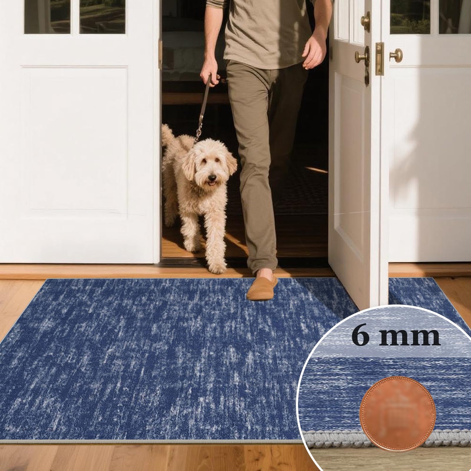 ZDYHMrj Tapijtlopers voor gangen, antislip 60 x 300 cm bruin wasbare tapijtloper lange keukentapijtloper, hal lopers voor slaapkamer, gangen, woonkamer, deurmat binnen