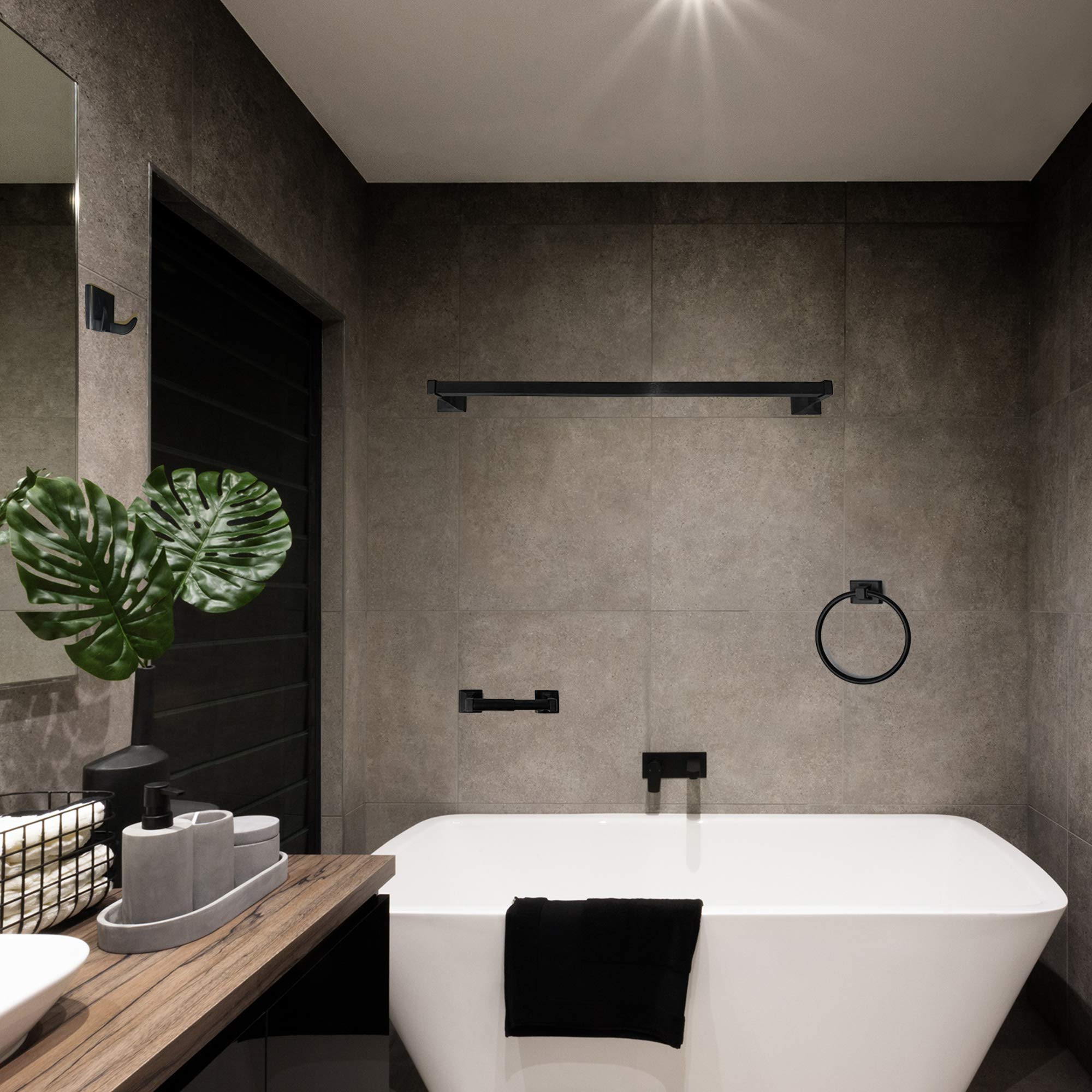 SENTO Cellar Classic Bathroom Accessories Set, Heavy Duty Metal Bath Hardware Set Wall Mounted, Includes Robe Hook - Image 4