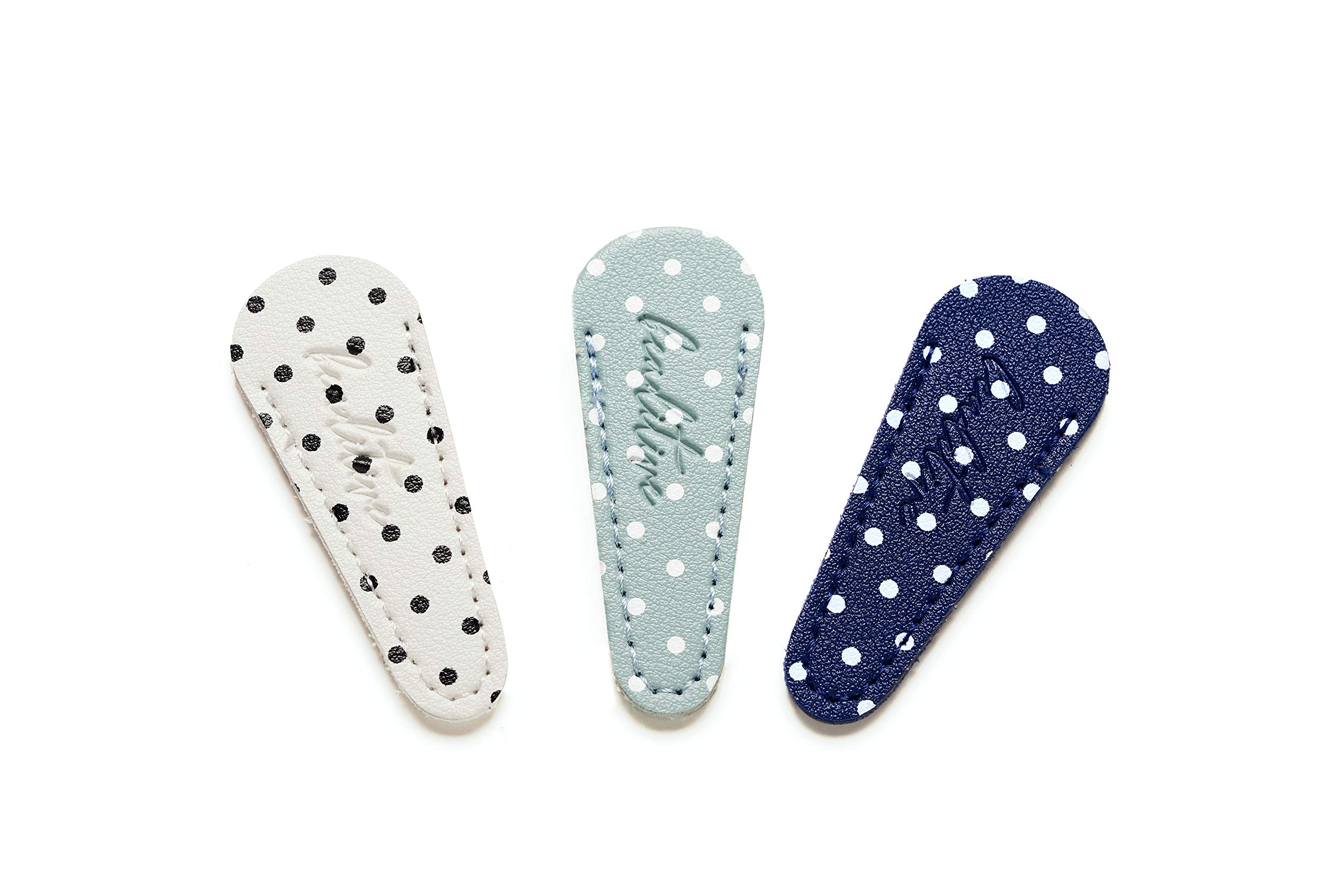 Beaditive Ocean Embroidery Scissors Sheath (3-Piece Set) | White, Aqua, Navy Polka Dot