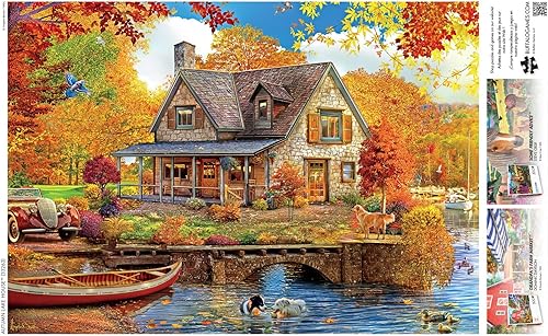 Miniatura 5 de Buffalo Games - Country Life - Autumn Lake House - Rompecabezas de 500 piezas para adultos desafiante rompecabezas perfecto para noches de juego -