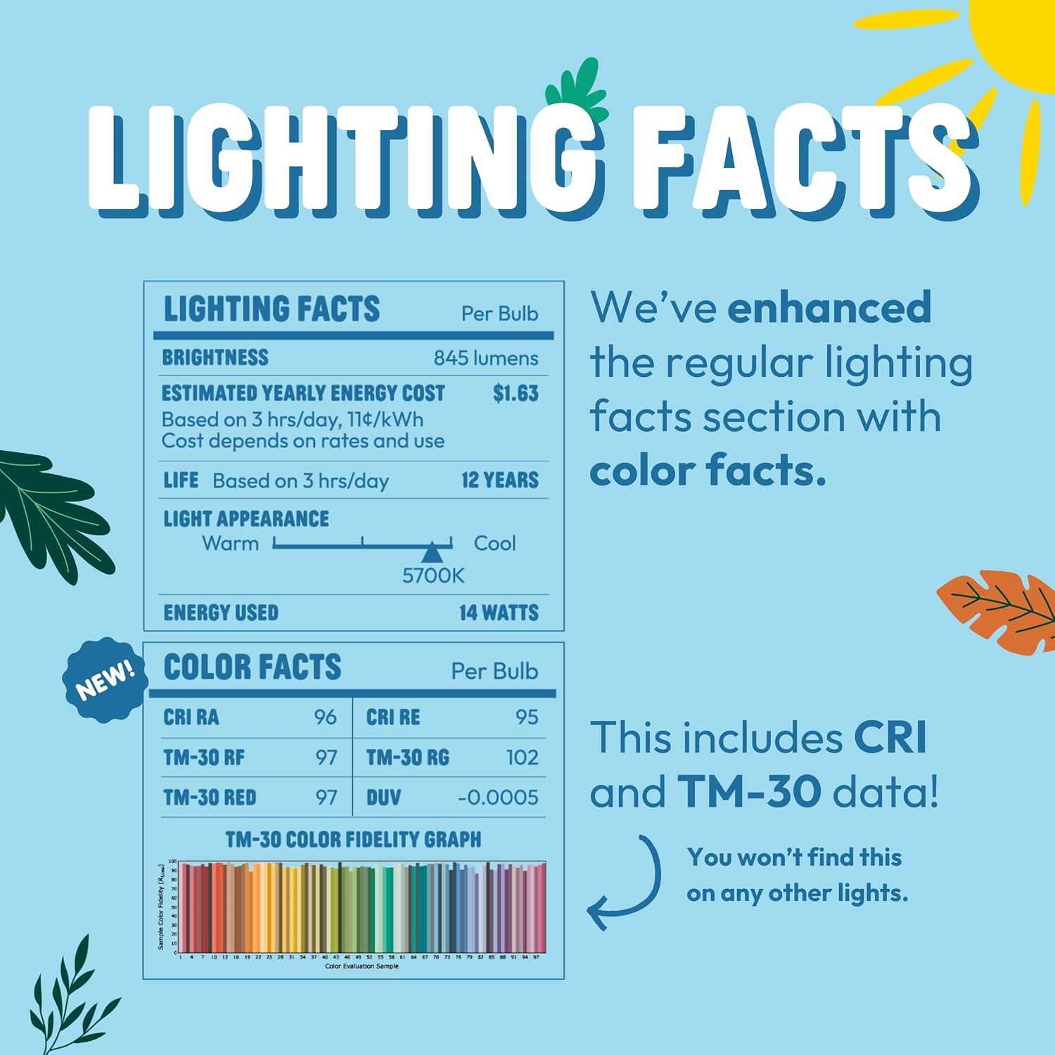 sunsy Shine - Full-Spectrum Flicker-Free B12 Sunlight Bulb for Humans - Boosts Energy, Mood, and Circadian Rhythm for Better Health - Near Perfect CRI - US-Based Company (5700K)