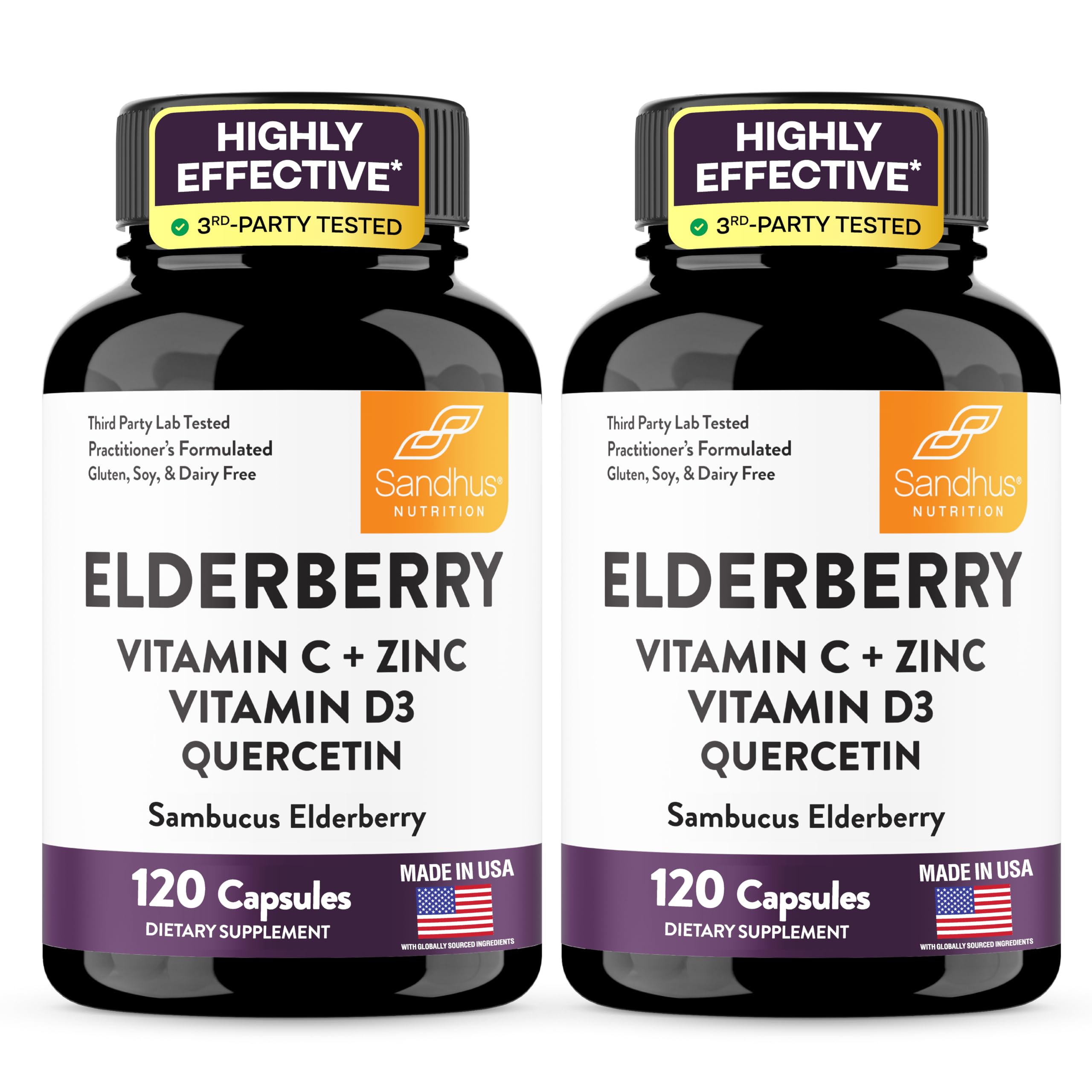Elderberry Vitamin C and Zinc Supplement For Immune Support | 120 Capsules — Amazon image 13