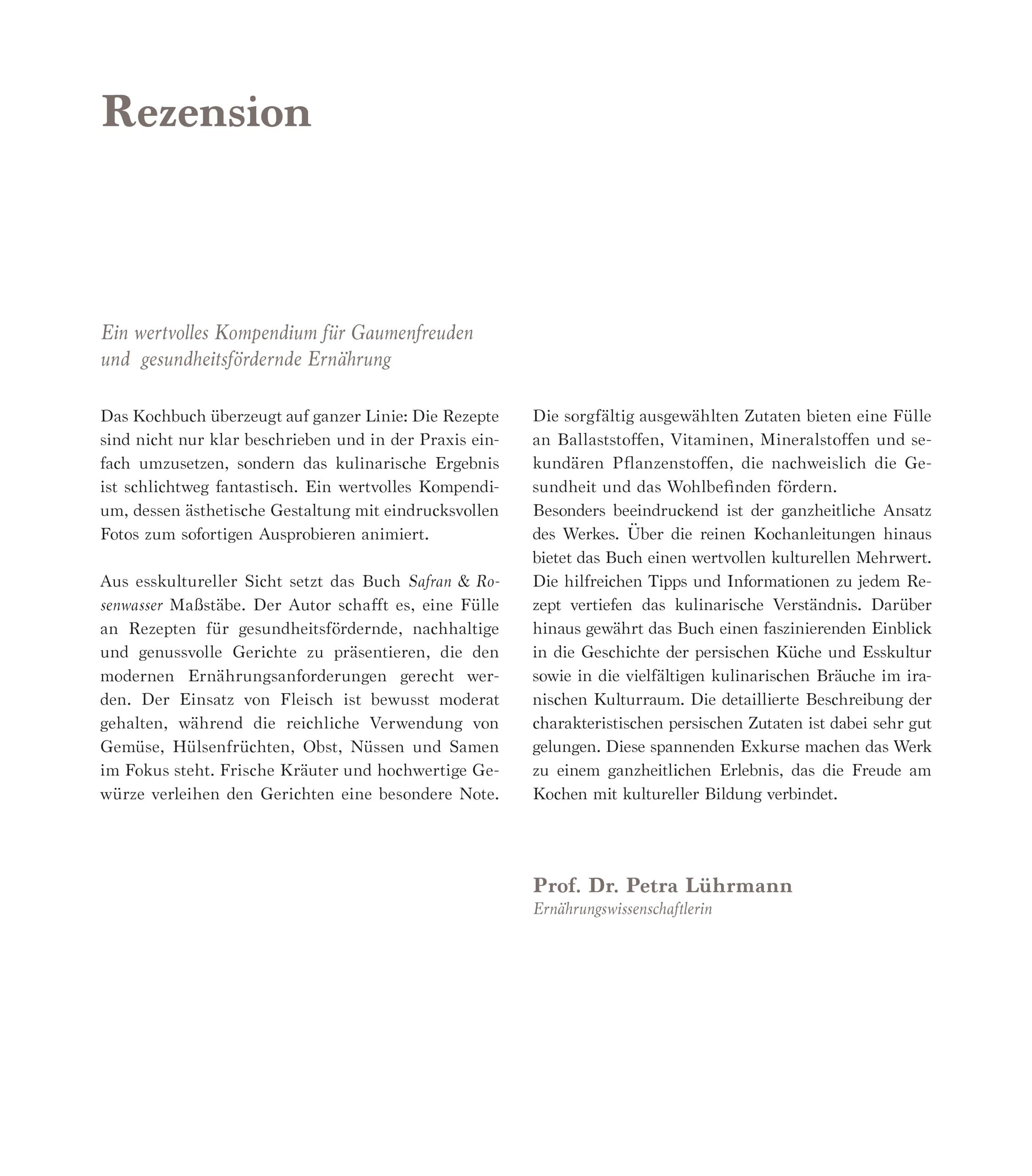 Safran & Rosenwasser - 134 Rezepte aus Persien – traditionell und modern: Das umfassende Standardwerk zur persischen Küche im deutschsprachigen Raum - Kochbuch. (Édition Culinaire)