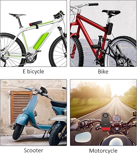 Miniatura 5 de Alarma antirrobo 120db para bicicleta motocicleta Ebikes Scooter eléctrico Bicicleta Alarmas con sensor de movimiento del coche con control remoto