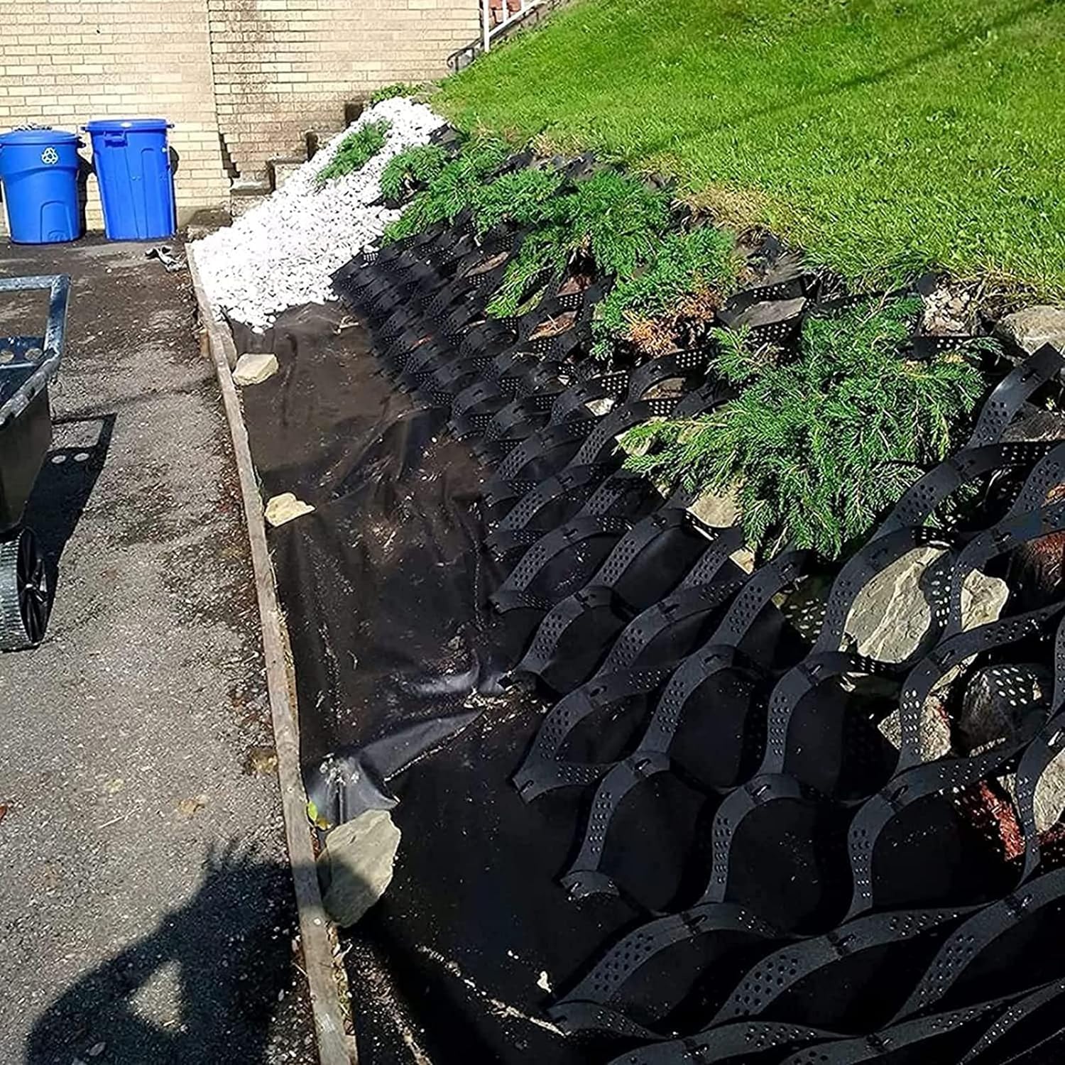 Geogrid stabilisateur drainage pluvial efficace grille de sol anti erosion ELzEy