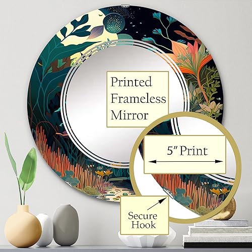 Miniatura 8 de Bounties and Blooming Wilderness Blessings IV- Vanity Mirror, Bathroom Mirrors, Wall Mirrors for Living Room, Bedroom - Oval Mirror - Large 20'x30',