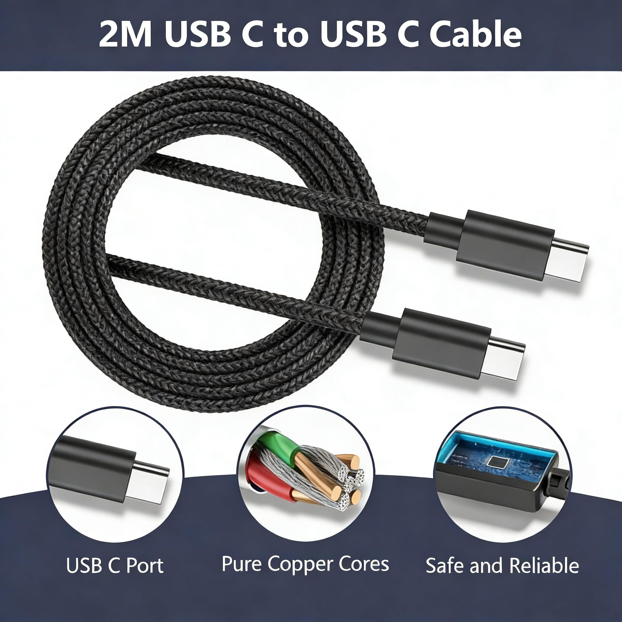 45W USB C Charger for Samsung Fast Charger Plug, Type C Fast Charging Cable with 2M USBC Charging Cable for Samsung Galaxy S26 Ultra/S26+/S26/S25/S25+/S25 Ultra/S24/S24 Ultra/S23/S22 Ultra/S21/S20 — view 4