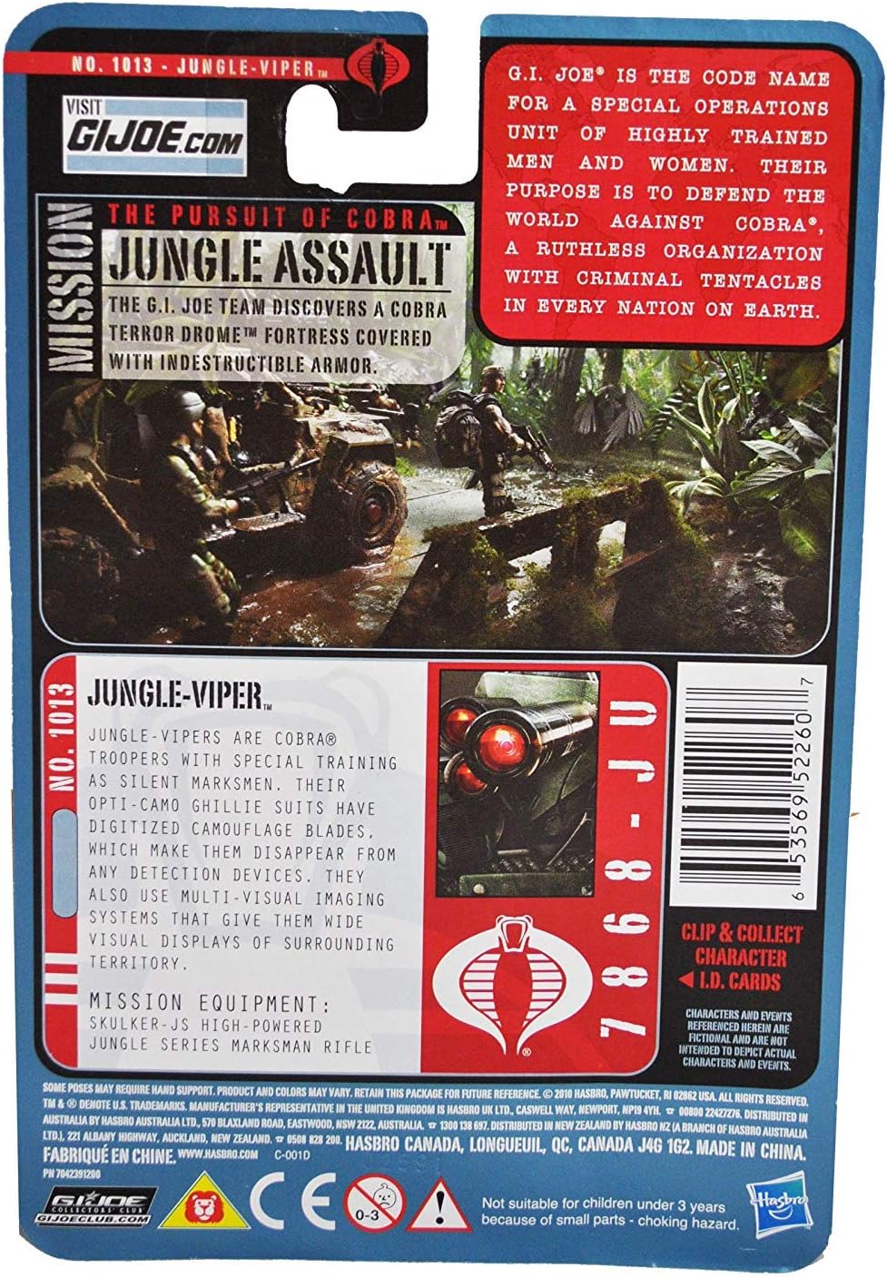 G.I. Joe Pursuit of Cobra 3 3/4 Inch Action Figure Jungle Assault Jungle Viper