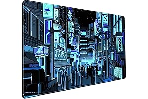 Japanese Gaming Arcade Blue Large Gaming Mouse Pad