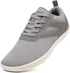 Tênis de caminhada masculino minimalista com bico largo, sola sem queda, sem cadarço, sem cadarço, para homens e mulheres