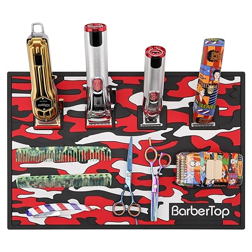 Alfombrillas magnéticas para peluquería, antideslizantes, de goma flexible, para peluquería, herramientas de silicona resistentes al calor,