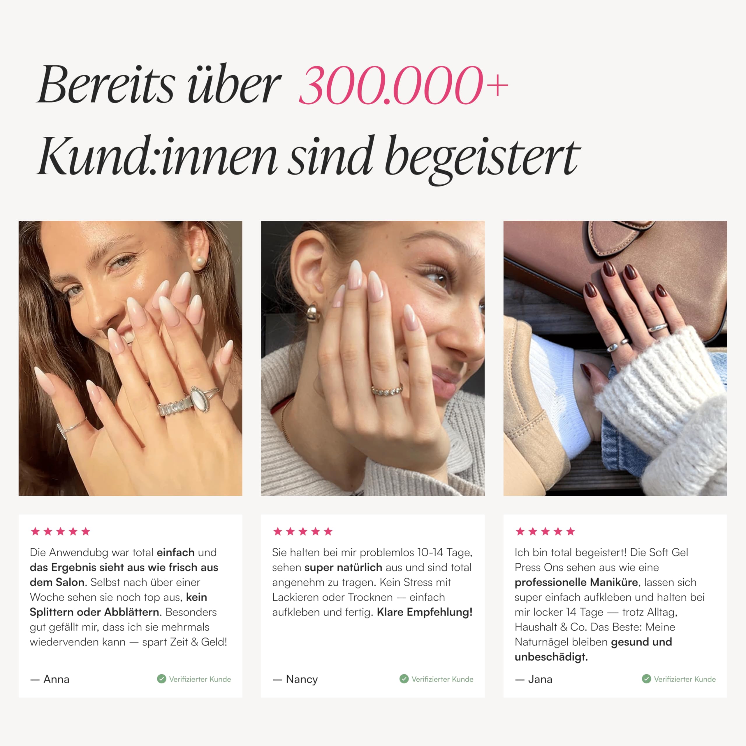 DOONAILS Soft Gel Press On Nails - Set di 30 Jetset, forma extra corta quadrata, cromo, unghie da incollare di qualità salone unghie finte soft gel, extra corti, naturali e comodi da indossare