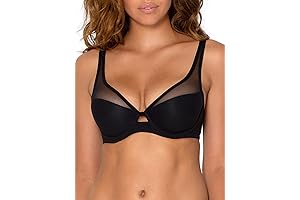 Women's Mesh Plunge Bra: Embrace Comfort and Alluring Appeal