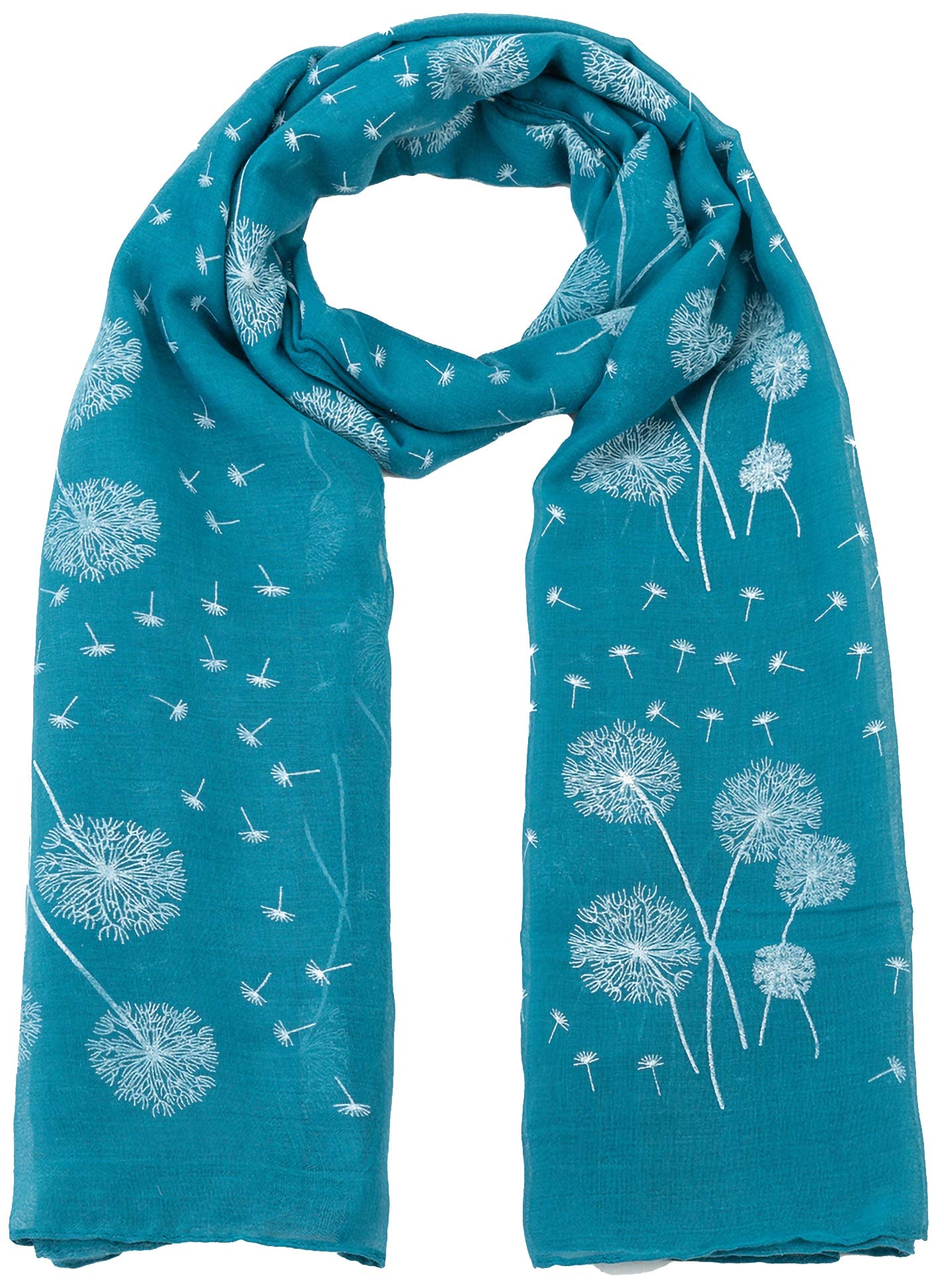 World of Shawls Dandelion Celebrity Designer Womens Scarf Shawl Wrap Ladies Long Scarf (Teal)