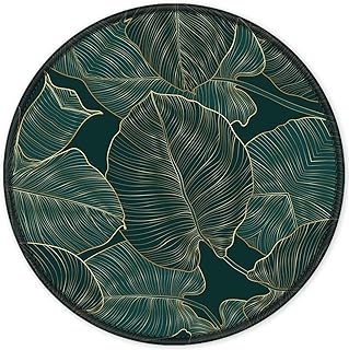 ITNRSIIET Mouse Pad with Stitched Edge, Mouse Mat Premium-Textured Waterproof Non-Slip Rubber Base Round Mousepad for Laptop Computer PC Office Cute Design Desk Accessories,Palm Texture